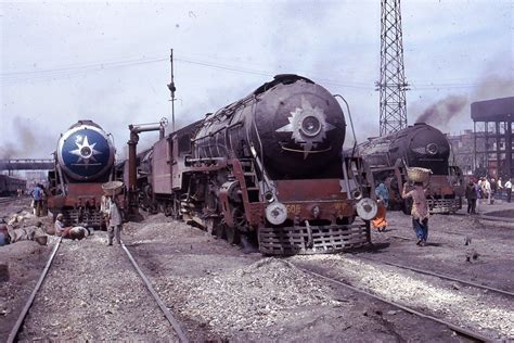 India Railways - Three WP class steam locomotives at Delhi in 1976 ...