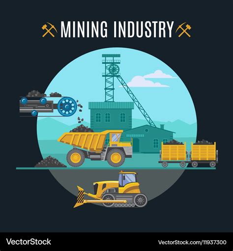 Mining Industry Background Royalty Free Vector Image