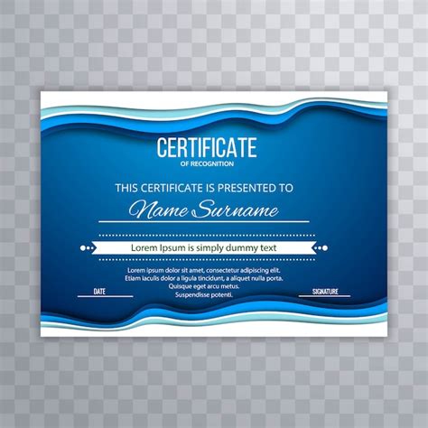 Free Vector | Abstract blue certificate template background