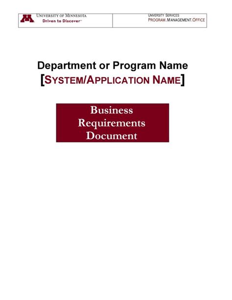 40+ Simple Business Requirements Document Templates ᐅ TemplateLab