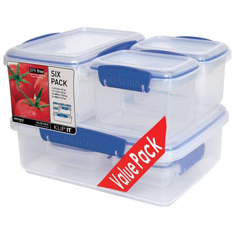 Sistema US 3 L Clear Rectangular Food Storage Container - Walmart.com ...