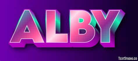 Alby Logos Name - TextStudio