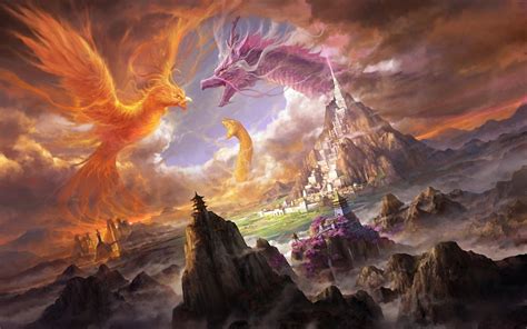 fantasy Art, Phoenix, Dragon Wallpapers HD / Desktop and Mobile Backgrounds