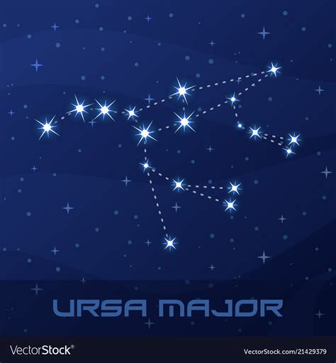 Constellation ursa major great bear Royalty Free Vector