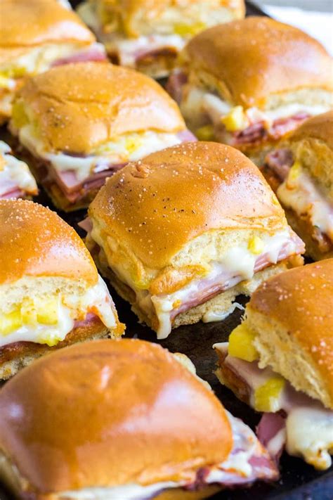 Hawaiian Pizza Sliders with Video • Bread Booze Bacon