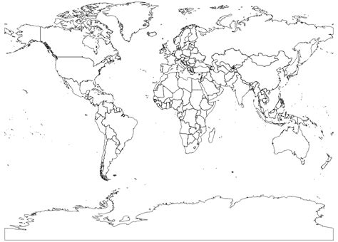 World Map Blank 2024 - London Top Attractions Map