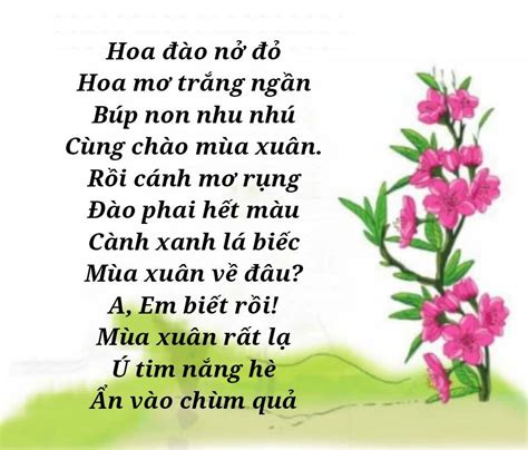 Bài Thơ Mùa Xuân Về Đâu ️️ Nội Dung, Hình Ảnh, Giáo Án