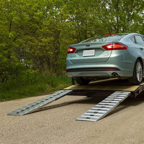 Aluminum Hybrid, Hook & Plate End Car Trailer Ramps - 2,500, 3,000 ...