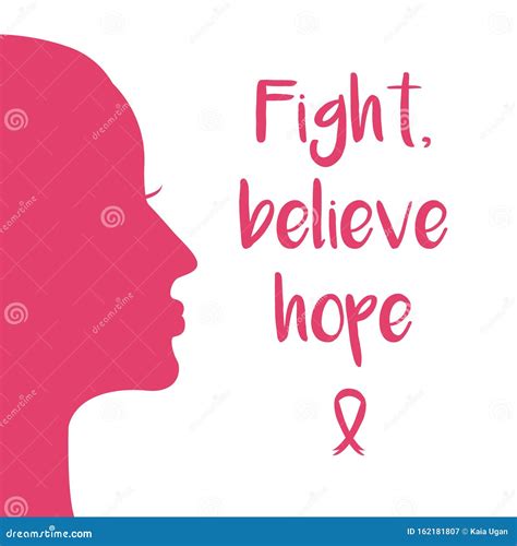 Breast Cancer Motivational Slogans. Women Oncological Disease Awareness ...