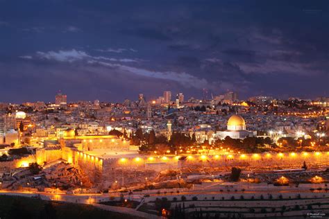 Jerusalem Skyline At Night