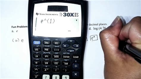 Using the LN and e calculator keys - YouTube