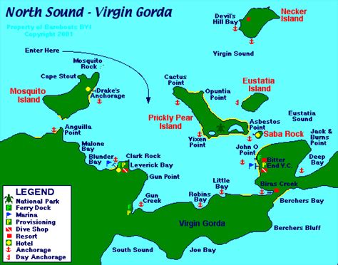 Virgin Gorda Map - TravelsFinders.Com