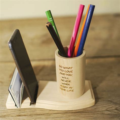 Personalised Desk Tidy Set By Natural Gift Store