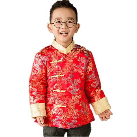 2019 Chinese Traditional Tang Costume Baby Boys Coats Quilted Children ...