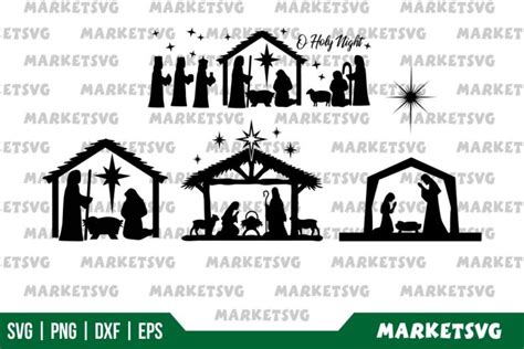 Nativity Silhouette SVG - Gravectory