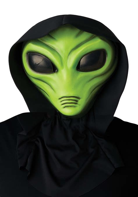 Green Light Up Alien Mask