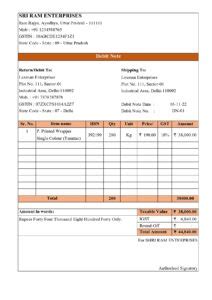 DEBIT NOTE FORMAT IN EXCEL, DEBIT NOTE EXCEL FORMAT, DEBIT NOTE – Tax ...