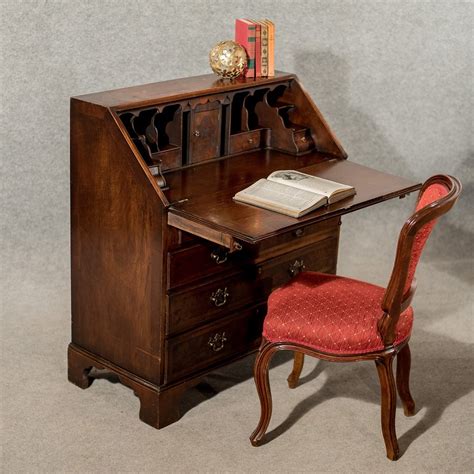 Antique Bureau Writing Desk Mahogany Edwardian - Antiques Atlas