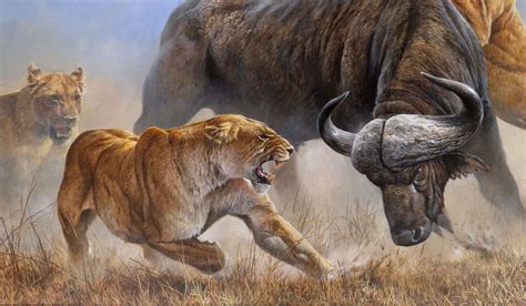 Painting by Andrew Ellis | Big cats art, Wildlife artists, Wildlife ...