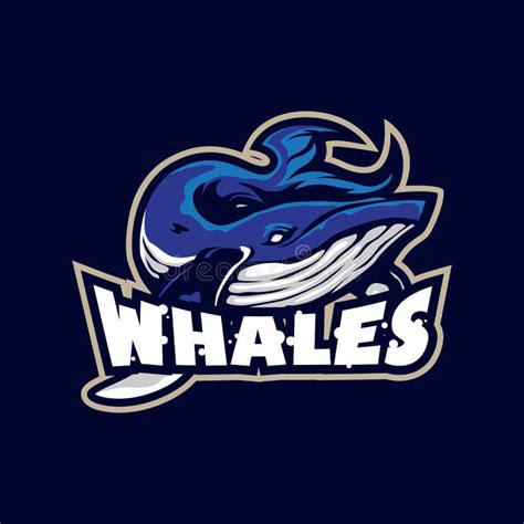 Whale Mascot Logo Design Vector with Modern Illustration Concept Style ...