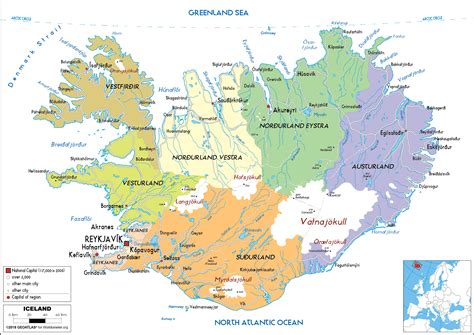 Iceland Political Map | Images and Photos finder