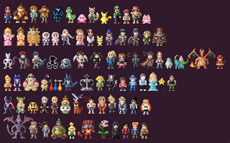 Super Smash Bros Ultimate Characters 8 Bit by LustriousCharming on ...