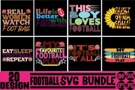 Football SVG Bundle Bundle · Creative Fabrica