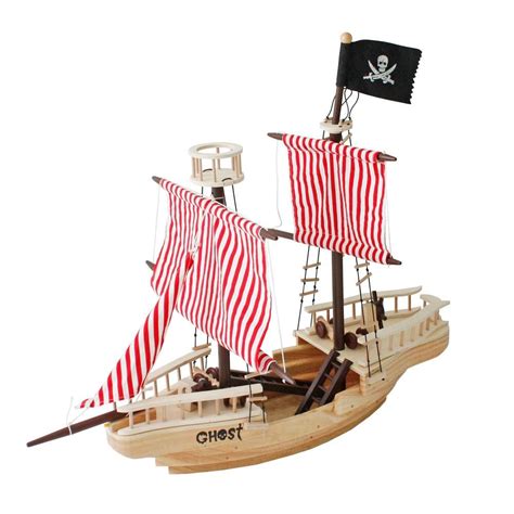 2019 New Pirate Ship Model Building Blocks Large Wooden Pirate Ship Toy ...