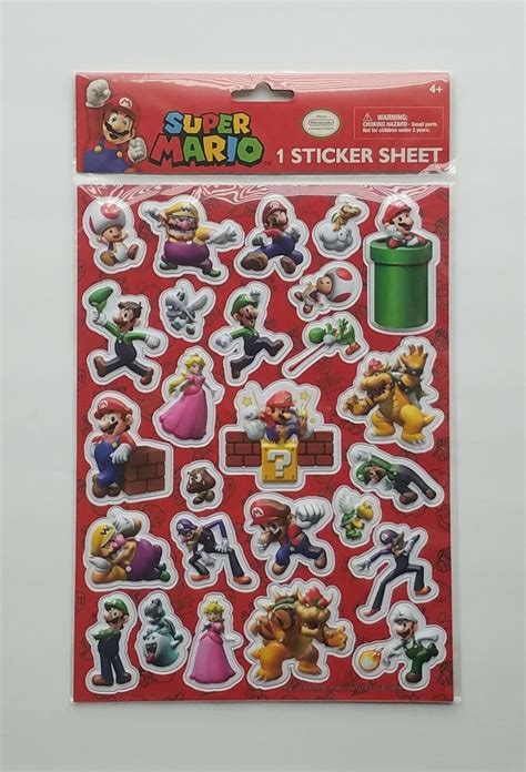 Super Mario sticker sheet - 191537040888