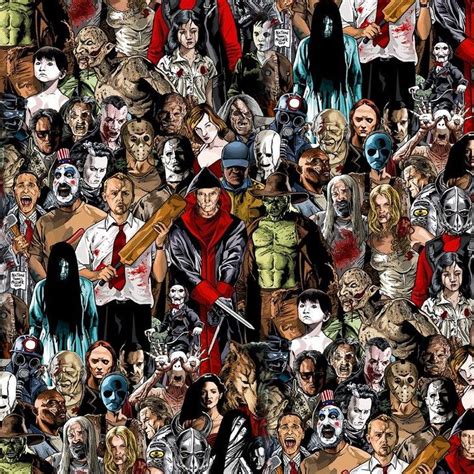 Horror Movie Villains Pattern