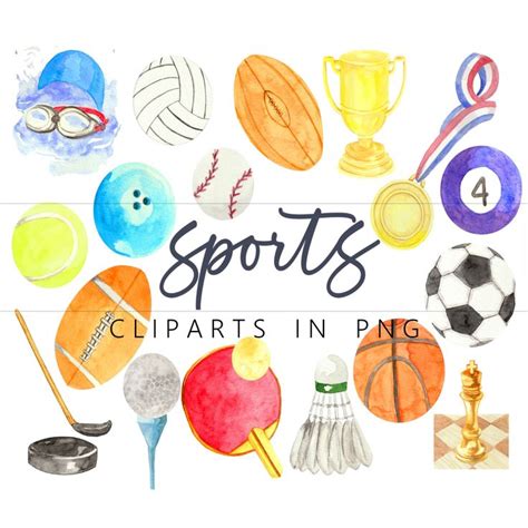 Sports Clip Art Elements in PNG Format, PE, Intramurals, Sports ...