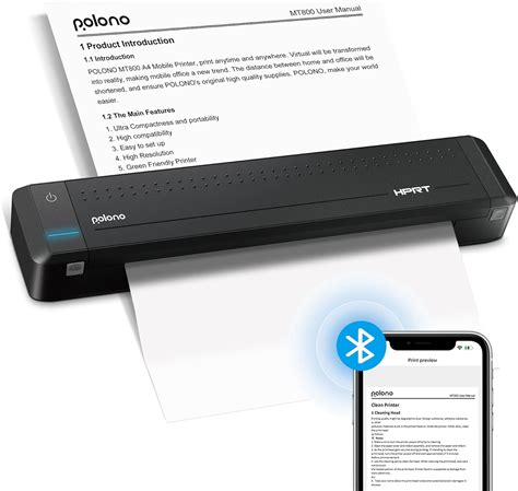 Amazon.com: Portable Printer, POLONO MT800 2.0 Wireless Bluetooth ...