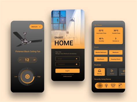 Smart Home Mobile Apps design by Sourav Aich on Dribbble