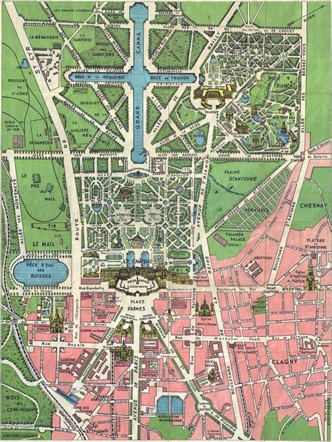 Carte de Versailles plan des 26 lieux à voir