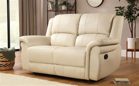 Lombard Ivory Leather 2 Seater Recliner Sofa | Furniture Choice