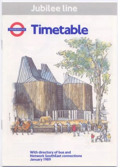 VINTAGE LONDON UNDERGROUND Jubilee Line timetable booklet January 1989 ...