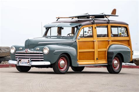 This 1946 Ford Super Deluxe Woodie Wagon Will Get You Into Surfing ...