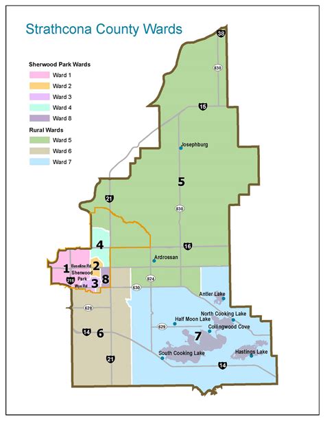 Map Of Strathcona County - Map Of West