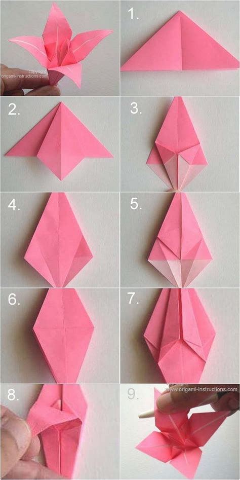 Origami Flowers Step By Step - Origami