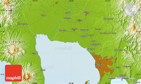 Physical Map of San Jose Del Monte