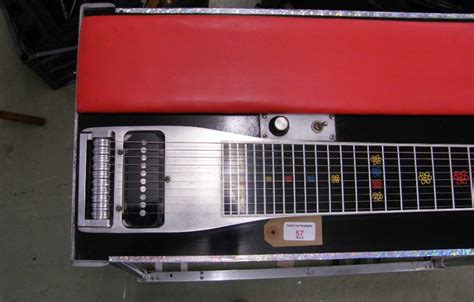 Emmons SD10 pedal steel guitar, re-covered, case