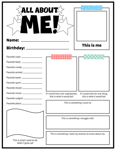 All About Me Adult - 20 Free PDF Printables | Printablee