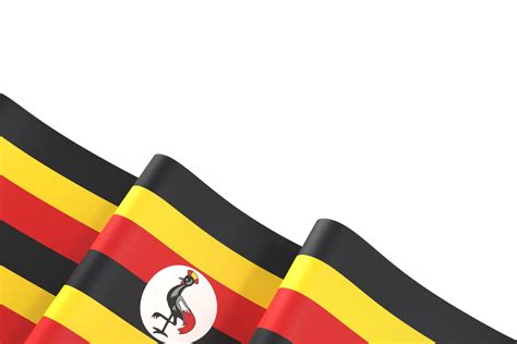 Uganda flag design national independence day banner element transparent ...