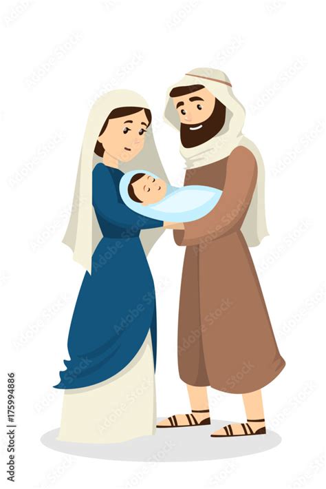 Mary and Joseph Stock Vector | Adobe Stock