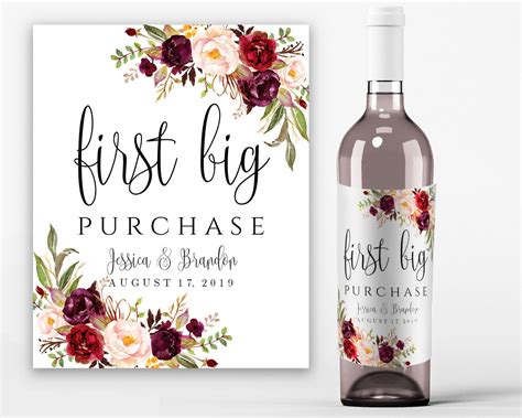 Printable Wine Label Template Wine Bottle Labels Bridal Wine Labels PDF ...