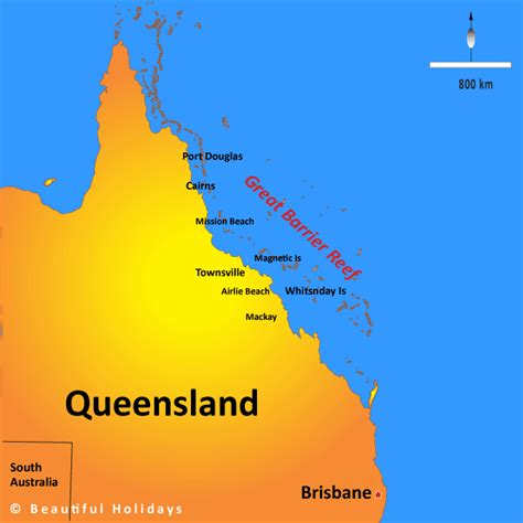 Great Barrier Reef Queensland Map