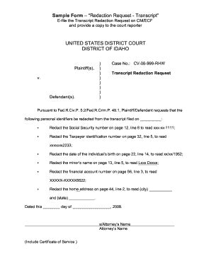 Court Transcript Template - Fill and Sign Printable Template Online