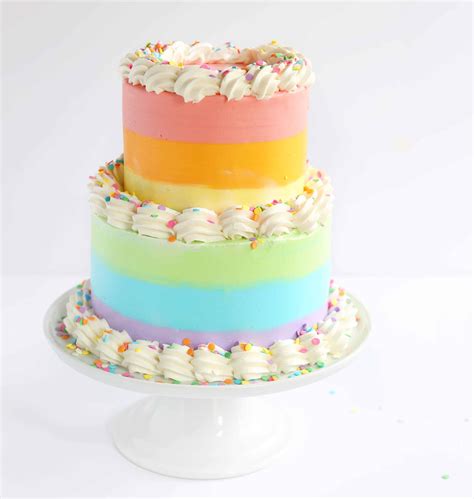 Pastel Rainbow Cake | i am baker