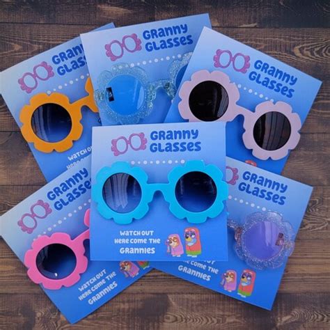 Granny Glasses Bluey Party Favor Digital Download Bluey - Etsy Ireland