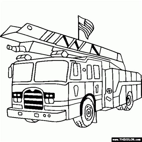 Printable Fire Truck Coloring Pages